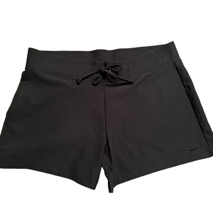 Nike Shorts Women Large Ladies Black Athletic Training Gym Outdoors Drawstring‎